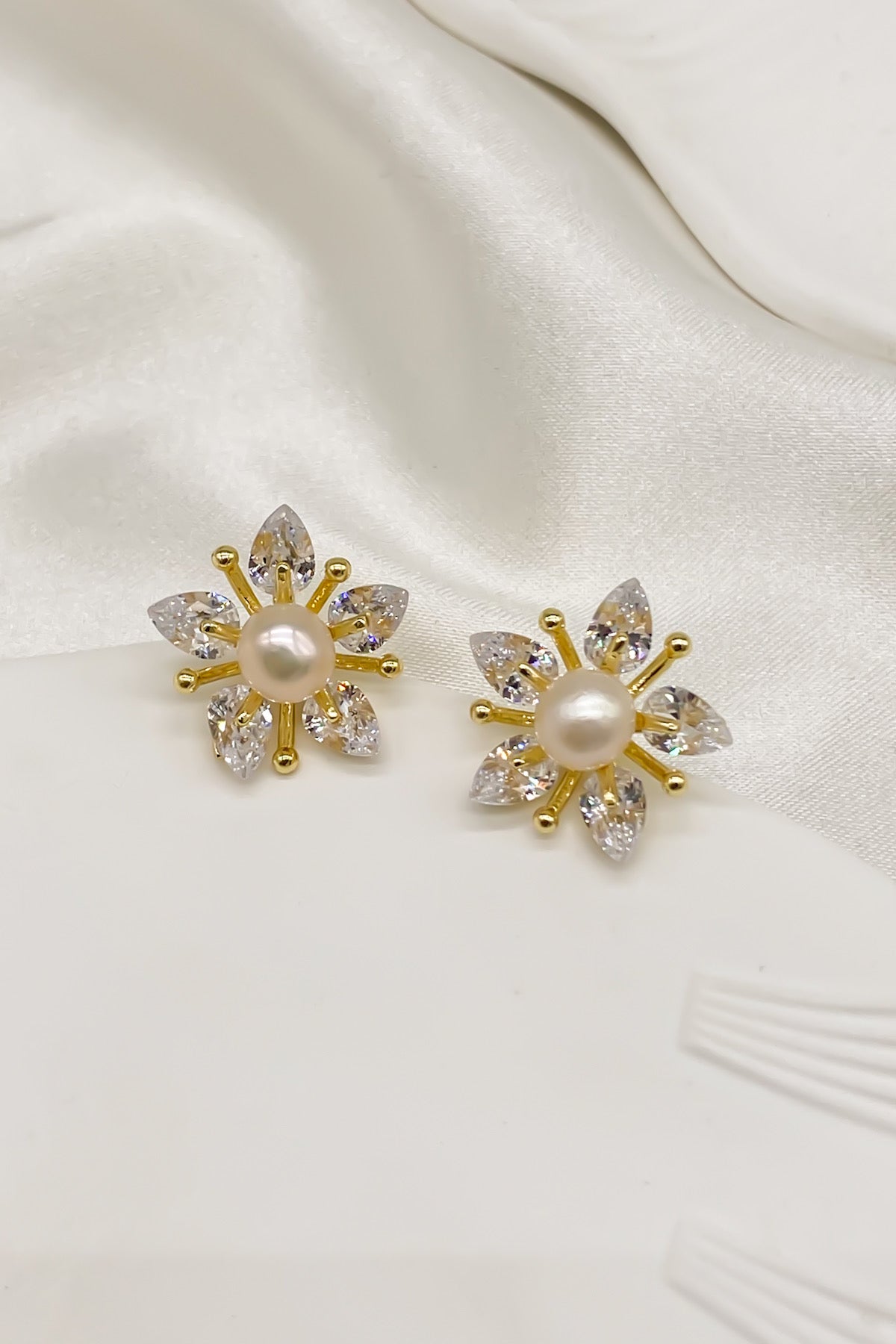 TFC Flower Whisperers Gold Plated Stud Earrings